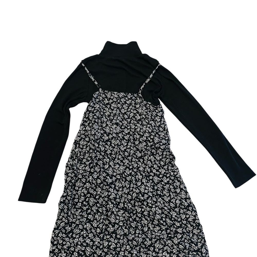 Art Class Flowered Dress w/turtle neck & sparkle ruffle tutu skirt Girl 10/12 - Picture 4 of 13